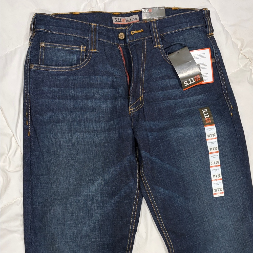 5.11 Tactical Men's Dark Blue Slim Straight Jeans